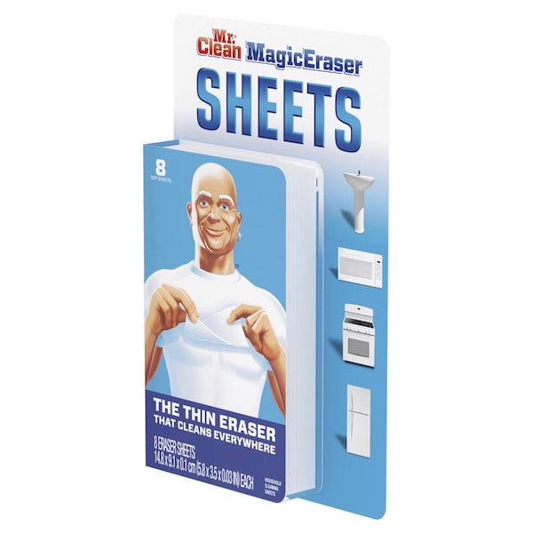 Mr. Clean Mr. Clean Sheets Non-Scratch Magic Eraser For Multi-Purpose 5.7 in. L 8 pk - 3700090656
