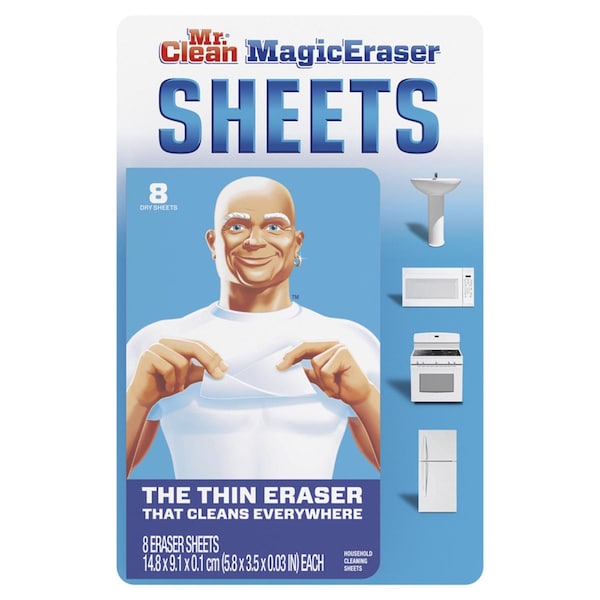 Mr. Clean Mr. Clean Sheets Non-Scratch Magic Eraser For Multi-Purpose 5.7 in. L 8 pk - 3700090656