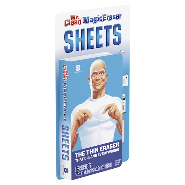 Mr. Clean Mr. Clean Sheets Non-Scratch Magic Eraser For Multi-Purpose 5.7 in. L 8 pk - 3700090656