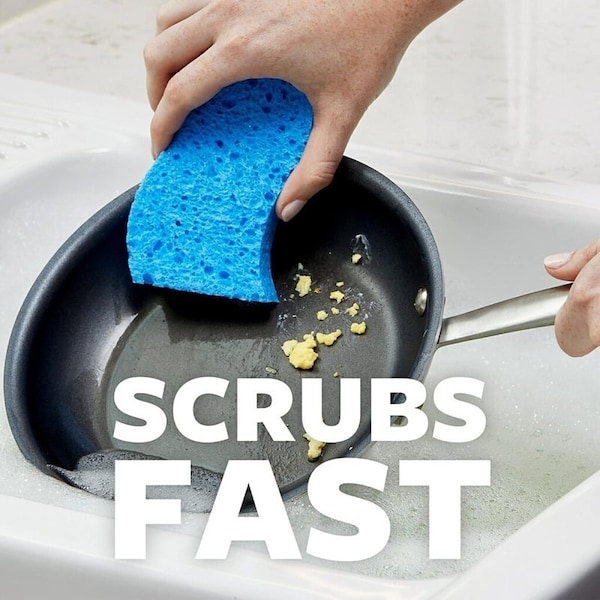 Scotch-Brite 076308-91053 Scrub Dots Non-Scratch Sponge, 2.6 in L, 4.4 in W, 0.6 in Thick, 6PK - 20306-4