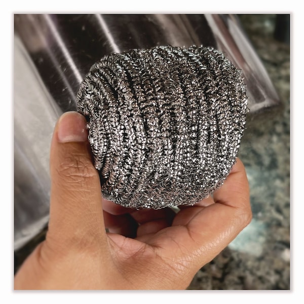 Premiere Pads Stnless Steel Scrubber Sponge, Medium, PK6 - PAD 35