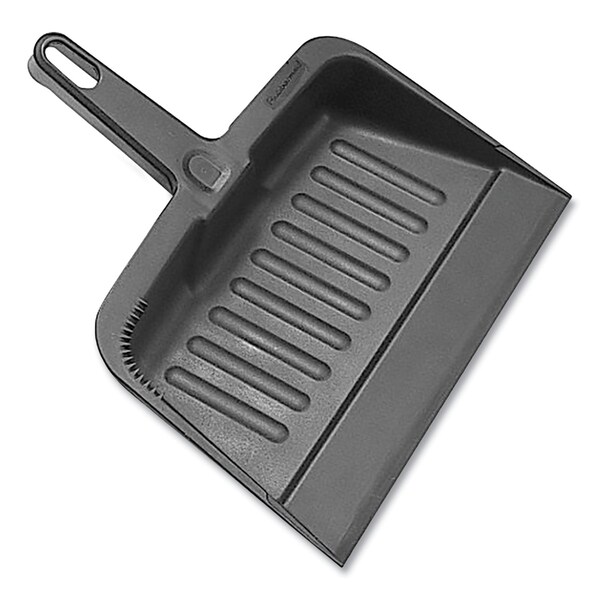 Impact Products Heavy-Duty Plastic Dust Pan, 12 x 12 x 4, Black - 700
