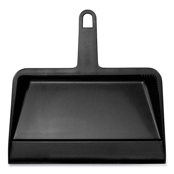 Impact Products Heavy-Duty Plastic Dust Pan, 12 x 12 x 4, Black - 700