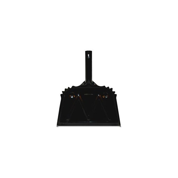 Sp Richards Genuine Joe Heavy-Duty Metal Dustpan, 12", Black - GJO58143 - GJO58143