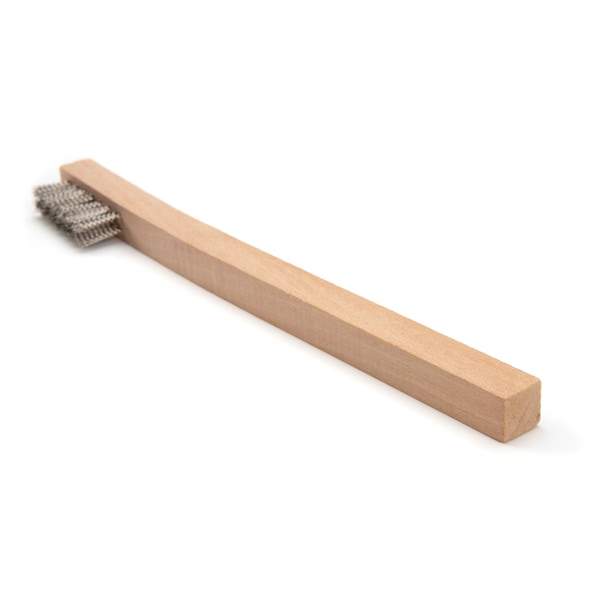 Steelman Stainless Steel Wire Brushes with Wood Handle, 1200 Bristles, 5 PK - 99089