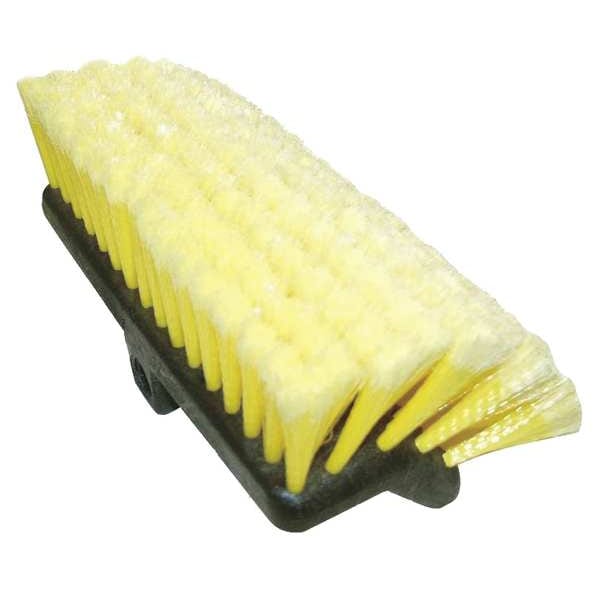 Carrand 6 in W Car Wash Brush, Not Applicable L Handle, 10 in L Brush, Yellow, Polypropylene - 93086