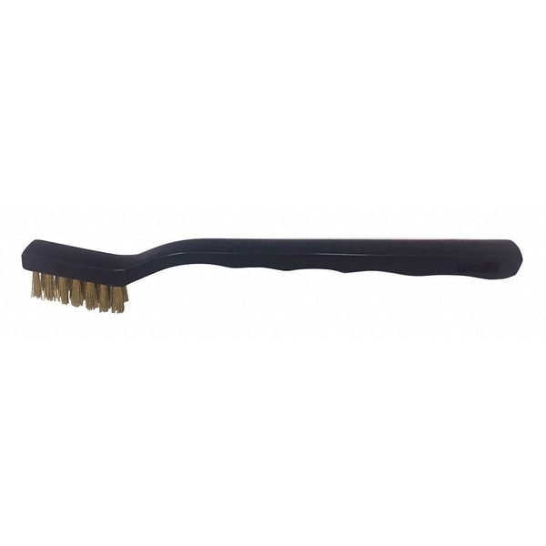 Tough Guy 1/2 in W Scratch Brush, 5 3/8 in L Handle, 1 1/2 in L Brush, Brass, Plastic, 7 1/4 in L Overall - 400A01