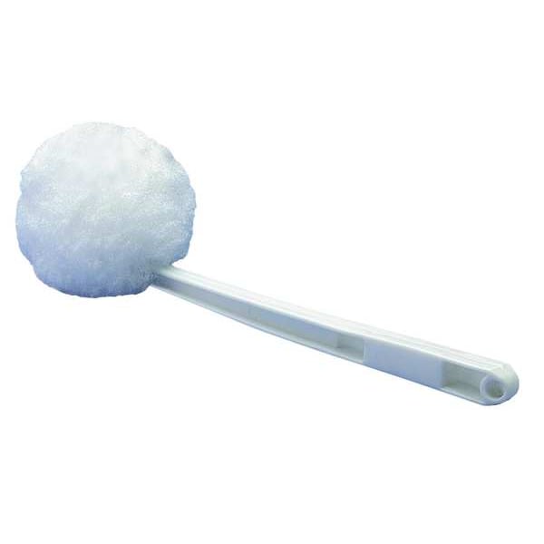 Tough Guy 3/4 in Dia W Toilet Brush, 12 in L Handle, 2 in L Brush, White, Plastic, 14 in L Overall - 280300