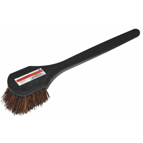 Tough Guy 3 in W Scrub Brush, Medium, 20 in L Handle, 4 in L Brush, Brown, Plastic, 20 in L Overall - 400F91