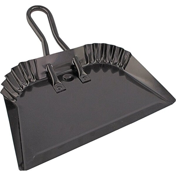 Simple Spaces Dustpan, 13-1/2 in L, 12 in W, Steel, Black - DL-5004