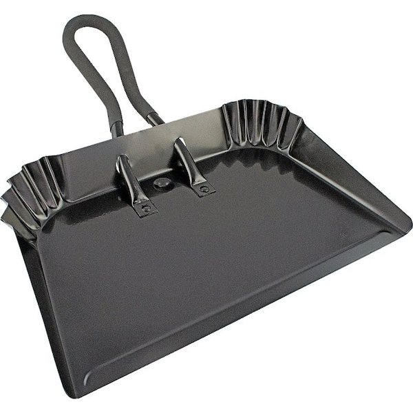Simple Spaces Dustpan, 17-3/4 in L, 17 in W, Steel, Black - DL-5006