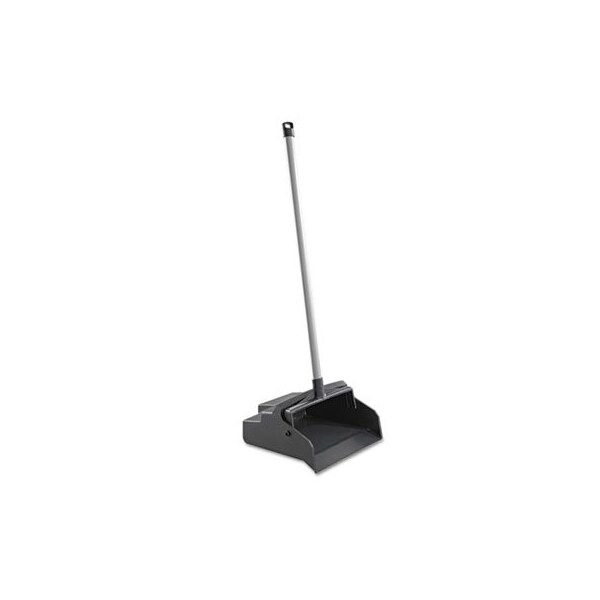 Impactprod Impact, LOBBYMASTER PLASTIC DUST PAN, 12W X 37H, BLACK PAN/WHITE HANDLE - 2600