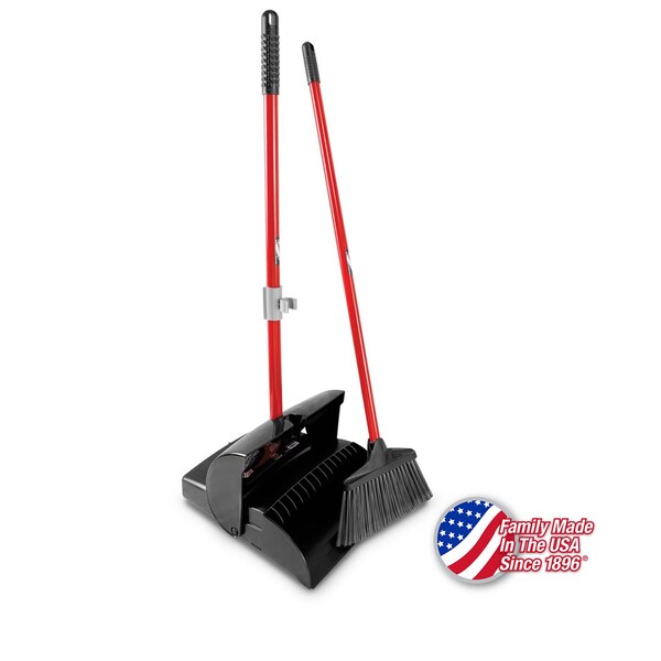 Libman Commercial Lobby Broom And Dust Pan Set Closed Lid, 2PK - 917