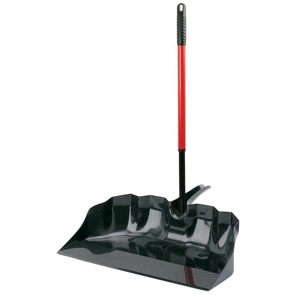 Libman Outdoor Scoop, 21-3/4 in L, 22-1/2 in W, Polymer, Black - 929