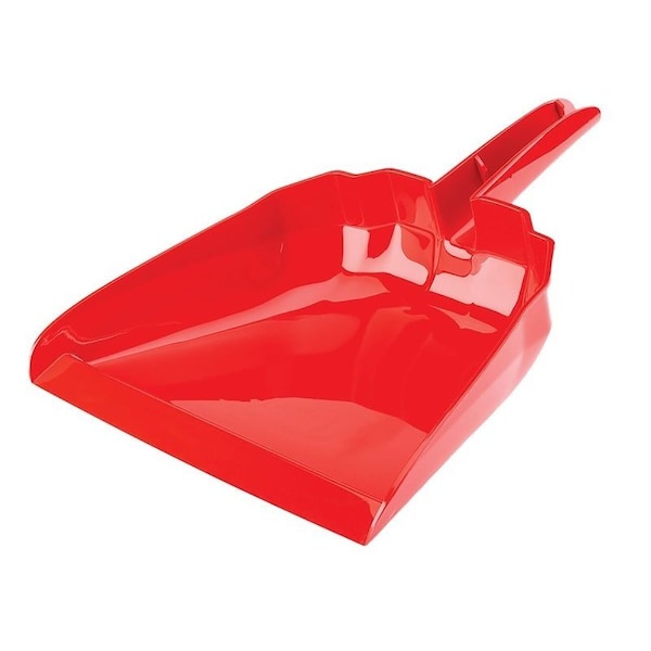 Libman Big Dustpan, 16 in L, 13-1/2 in W, Polypropylene, Red - 911