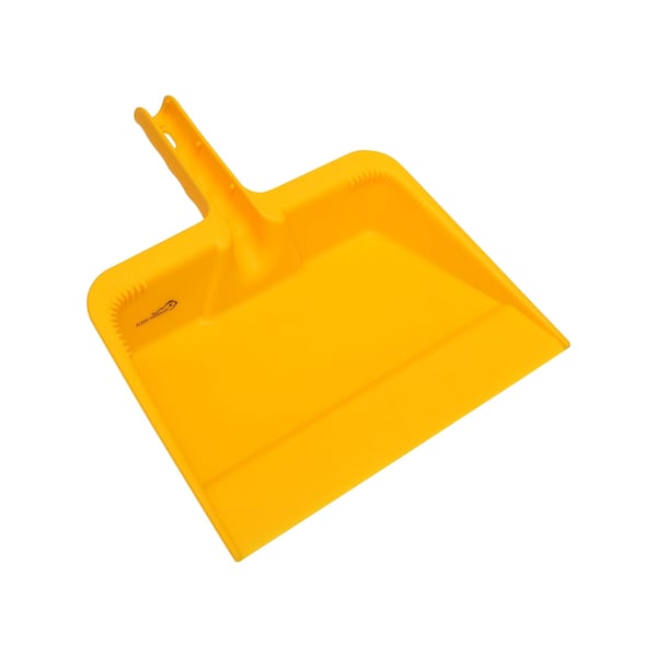Kleen Handler Handheld Dust Pan, Heavy-Duty Plastic, 11.5in W Edge with Debris Comb - KHES-HHDP-PL-Y-1-OMP