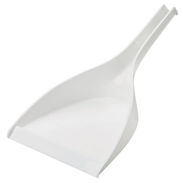 Libman Dustpan, 15 in L, 10-1/2 in W, Plastic, White - 228