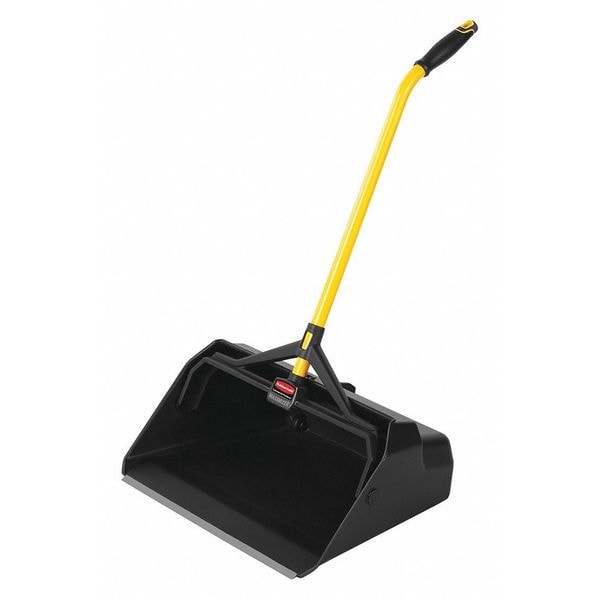 Rubbermaid Commercial Dust Pan, Plastic, 21-3/4" W, 30" L Handle - 2018781