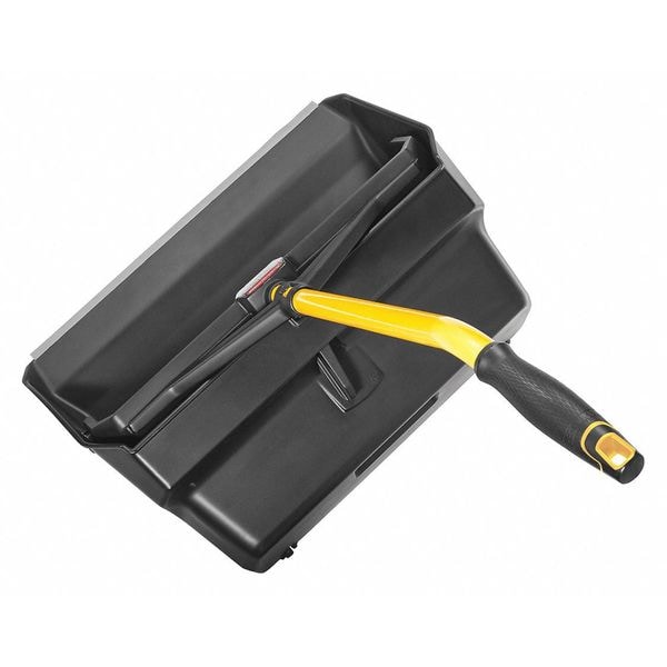 Rubbermaid Commercial Dust Pan, Plastic, 21-3/4" W, 30" L Handle - 2018781