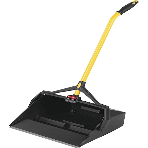 Rubbermaid Commercial Dust Pan, Plastic, 17" W, 30" L Handle - 2018806