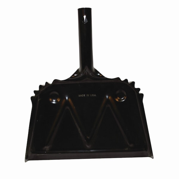 Impact Products Heavy-Duty Metal Dust Pan, 12w x 14d, 20-Gauge Steel, Black - IMP 4212