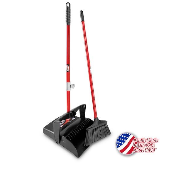 Libman Commercial Lobby Broom And Dust Pan Set Open Lid, 2PK - 919