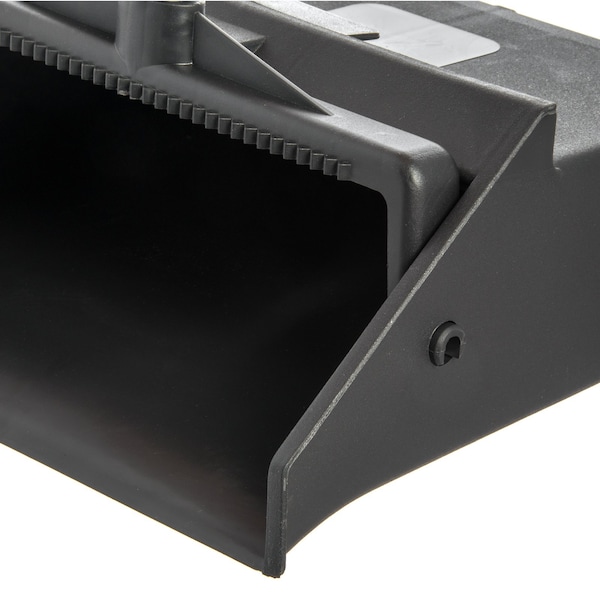 Carlisle Foodservice Lobby Dust Pan w/2-Pc Handle, Black - 36142003