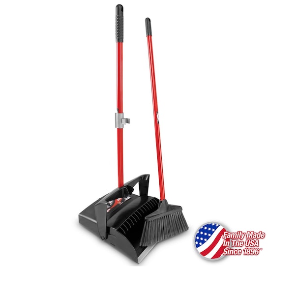 Libman Commercial Premium Lobby Broom And Dust Pan Set Open Lid, 2PK - 1194