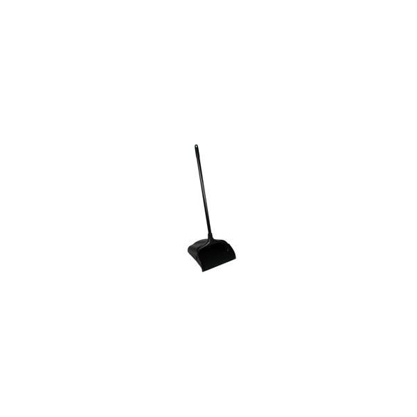 Rubbermaid Executive Series Lobby Pro Dust Pan Black w/ Long Handle - FG253100BLA-EA
