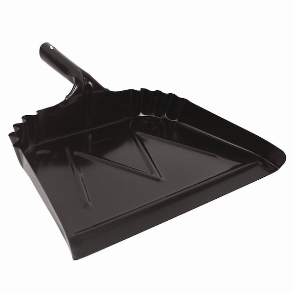 Impact Products Heavy-Duty Commercial Dust Pan, 16w x 15 1/2d, 20-Gauge Steel, Black - IMP 4216