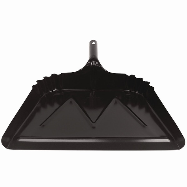 Impact Products Heavy-Duty Commercial Dust Pan, 16w x 15 1/2d, 20-Gauge Steel, Black - IMP 4216
