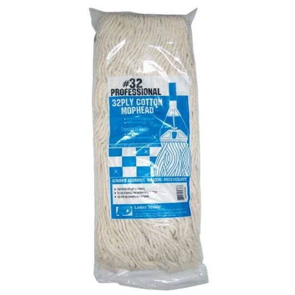 Elite Mops & Brooms Lanier 109-32PLY-No.32 32 Ply Mop Head Cut End Cotton Yarn - 10477
