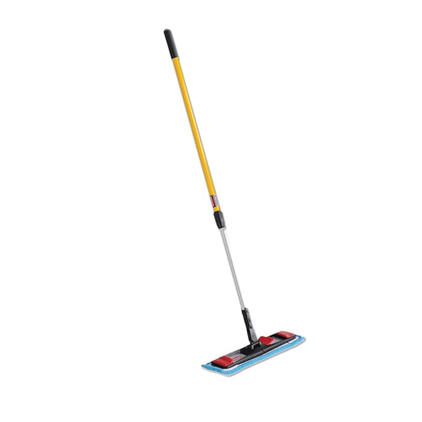 Rubbermaid Commercial 19.5 in x 5.5 in Flat Mop Pad, Blue, Microfiber - 2132426