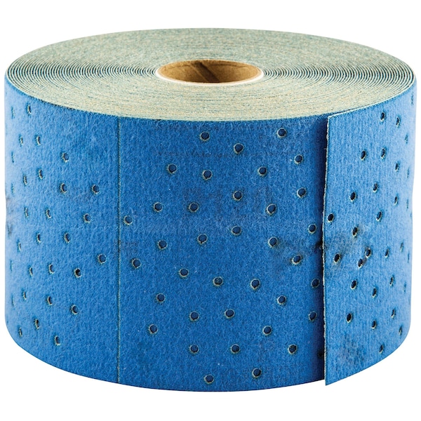 Norton Abrasives 2-3/4 pulg. x 13 yardas Papel NorGrip No-Fil seco Dry Ice perforado y con velcro para aspiradora, rollo A975 - 63642506123.