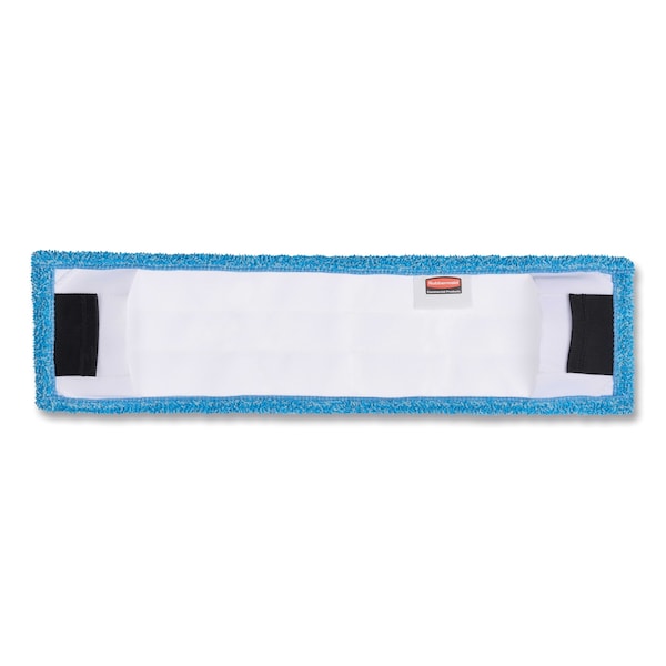 Rubbermaid Commercial 19.5 x 5.5 Flat Mop Pad, Blue, Microfiber - 2132427
