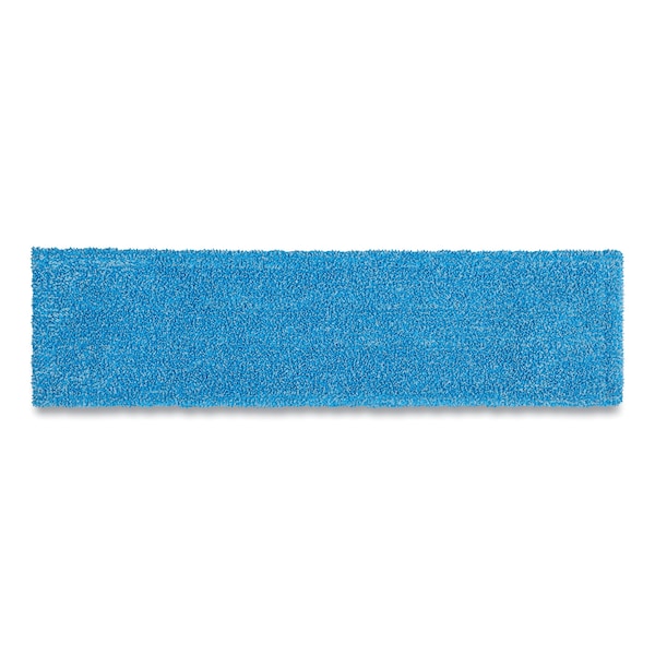 Rubbermaid Commercial 19.5 x 5.5 Flat Mop Pad, Blue, Microfiber - 2132427