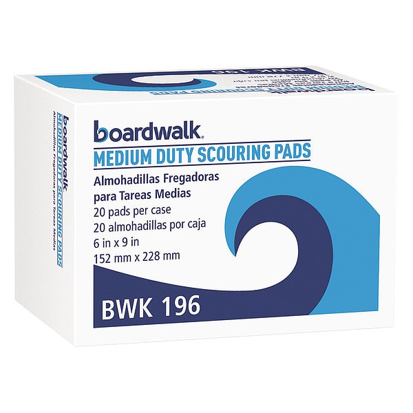 Boardwalk Duty Scour Pad, Green, 6"x9", PK20 - BWK196