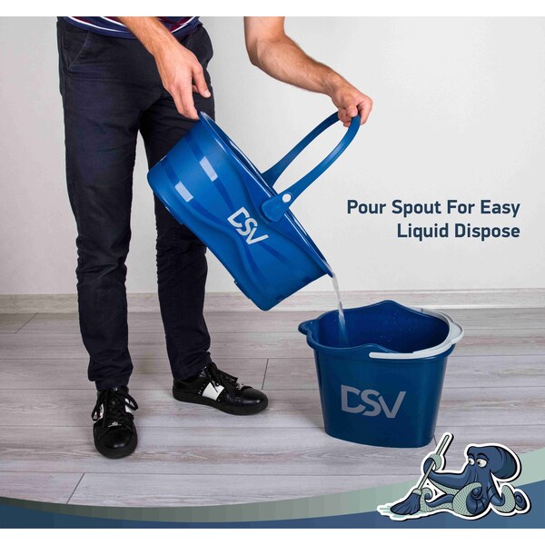 Dsv Standard Professional 3.2 Gal. 12L Cleaning Bucket with Comfort-Grip Handle - 60200