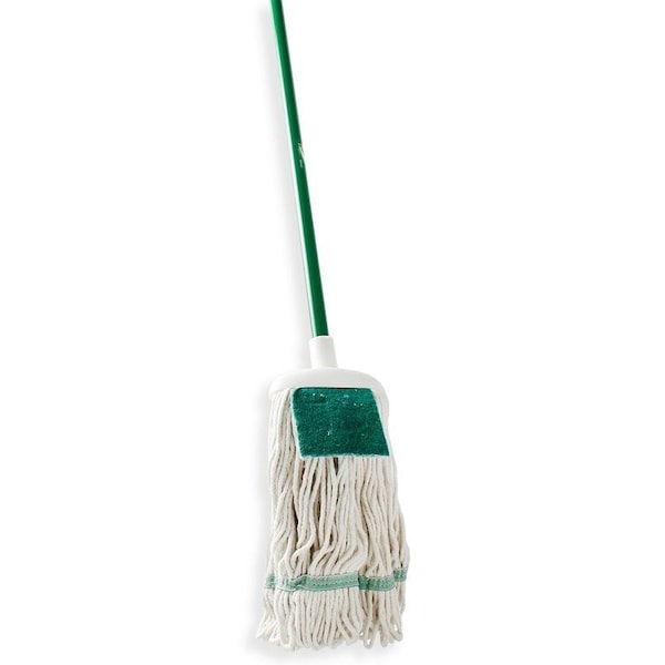 Libman Wet Mop, 58-3/4 in L, Cotton Mop Head, Steel Handle - 121