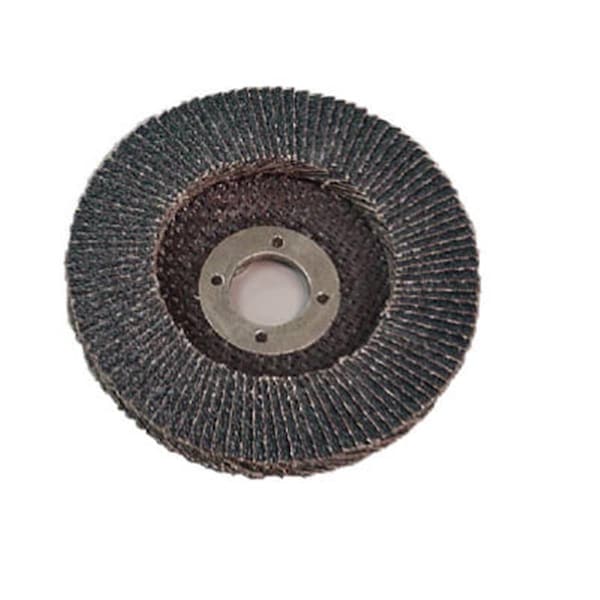 Disco de láminas de circonio de grano 80 Virginia Abrasives 427-47080Z de 4.5 x 0.87 pulgadas - 611816