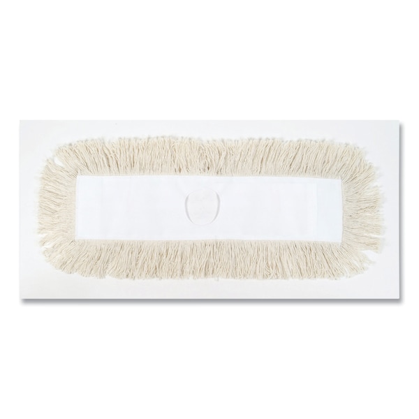 Unisan 24 in L Cut-End Dust Mop, White, Cotton, 1324 - 1324