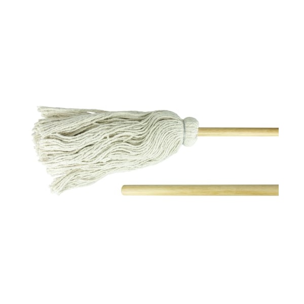 Weiler 61 in L One Piece Deck Mop, 11 oz Dry Wt, 4-Ply Cotton, Industrial Grade - 75109