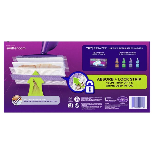Swiffer Swiffer WetJet 5.4 in. Wet Microfiber Mop Refill Pad 15 pk - 99042