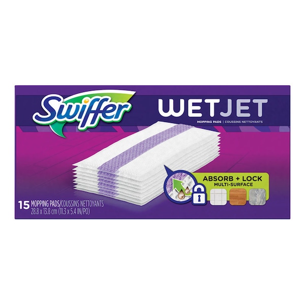 Swiffer Swiffer WetJet 5.4 in. Wet Microfiber Mop Refill Pad 15 pk - 99042