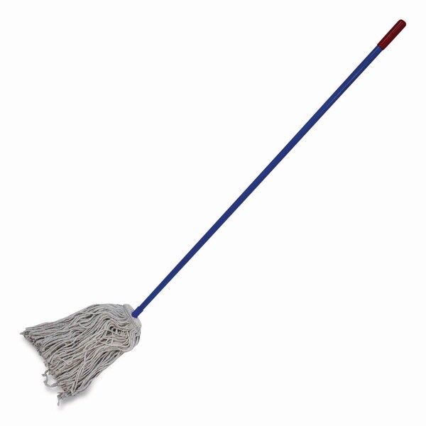 Impact Products Layflat Regular Screw-Type Mop Head, Cotton, 20 oz, 1in Headband, White - 12120