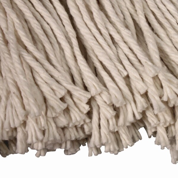 Impact Products Layflat Regular Screw-Type Mop Head, Cotton, 24 oz, 1in Headband, White - 12124