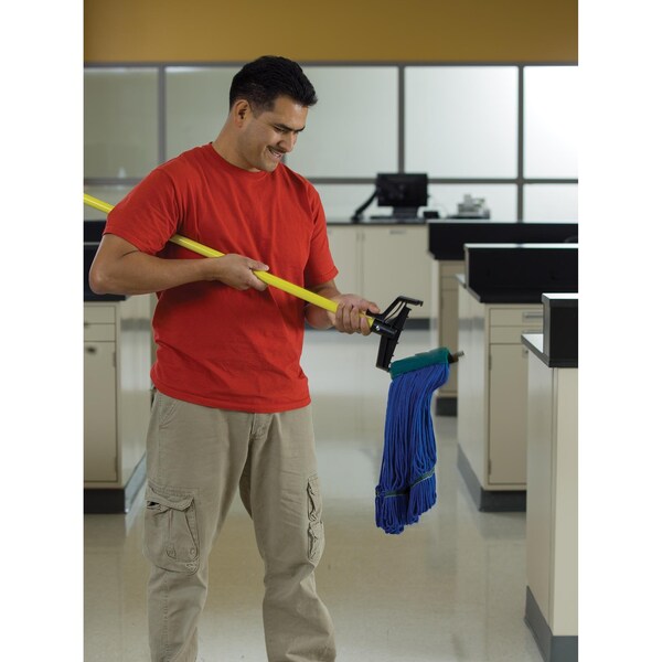 Nexstep Commerical Products Quick Change Mopstick, Fiberglass Handle, Yellow, 6PK - 96516