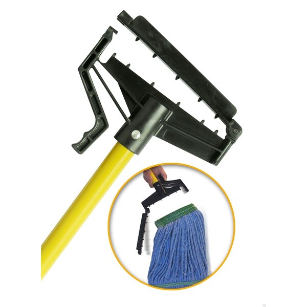 Nexstep Commerical Products Quick Change Mopstick, Fiberglass Handle, Yellow, 6PK - 96516