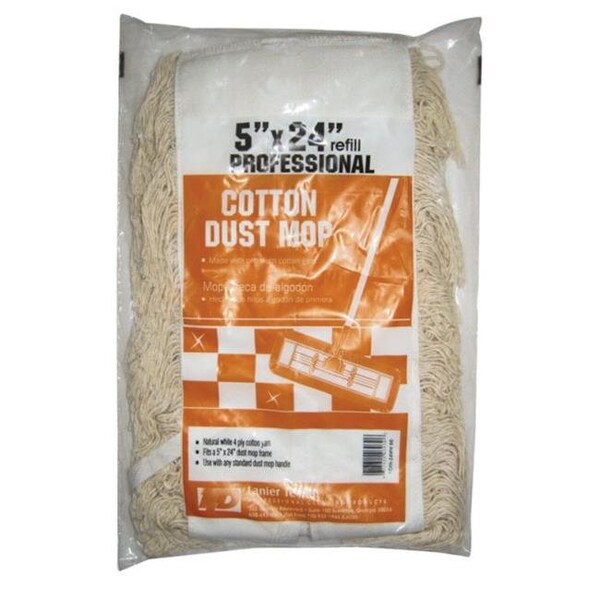 Elite Mops & Brooms Lanier 125-DUST-R-24 5 x 24 in. Blend Dust Mop Head - 41711