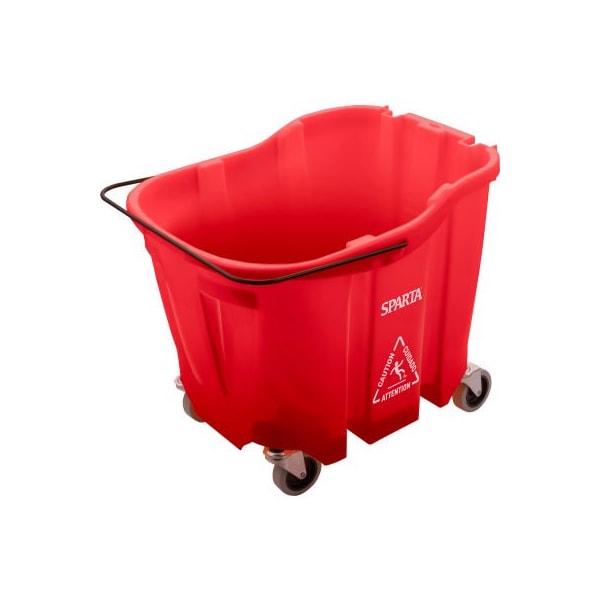 Carlisle Foodservice Sparta Mop Bucket, 35 qt Bucket Capacity, Red - 7690405